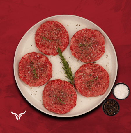 برجر لحم بقري أسترالي مُغذّى على الأعشاب – 12 جم × 4 قطع Australian Grass-Fed Beef Burgers - 12g x 4 Pieces
