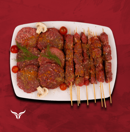 صندوق مشاكيك وبرجر لحم ضأن نيوزيلندي مُغذّى على العشب – 3 كجم New Zealand Grass-Fed Lamb Shack & Burger Box - 3kg