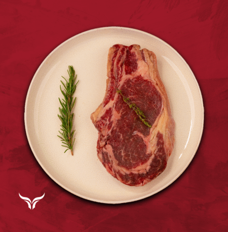 ستيك ريب آي بقري نيوزيلندي بالعظم – من أبقار المراعي الطبيعية NZ Grass-Fed Bone-in Ribeye Steak