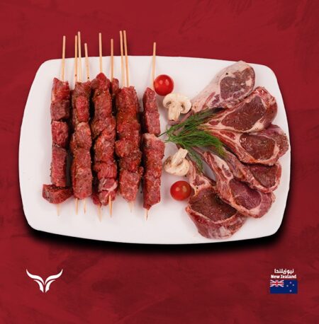 صندوق مشاكيك وقطع ريب ضأن نيوزيلندي مُغذّى على العشب – 1.5 كجم