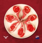 NZ Grass-Fed Bone-in Lamb Ribs Frenched Cap Off 7 pieces 500 gm
