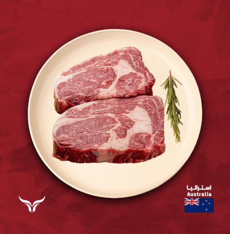 ستيك ريب آي واجيو بقري أسترالي درجة تعريق 8 إلى 9 AUS Wagyu Beef Ribeye Steak MB 8/9
