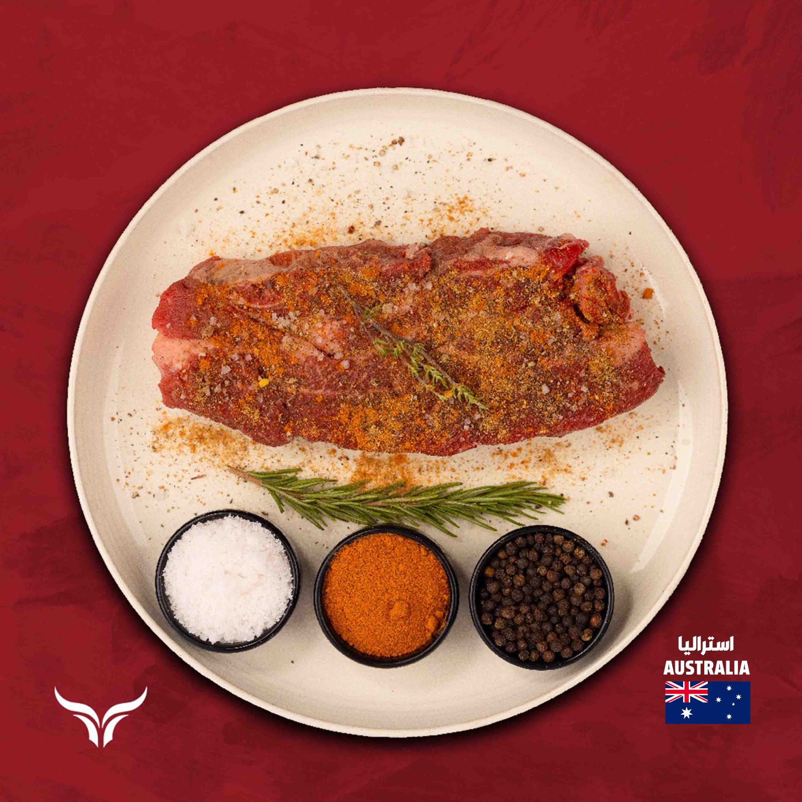 AUS Angus Beef Chuck Steak توابل