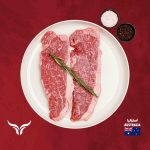 2 steaks offer AUS Angus Beef Striploin MB 2+ 250gm x 2-